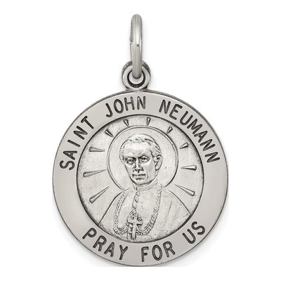 Sterling Silver Saint John Neumann Medal Pendant