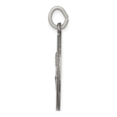 Sterling Silver Antiqued Saint Peter Medal Pendant – view 3