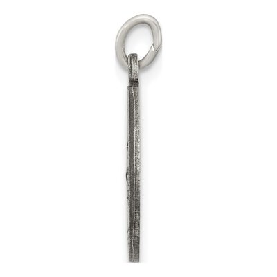 Sterling Silver Antiqued Saint Roch Medal Pendant – view 3