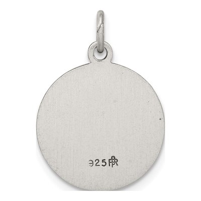 Sterling Silver Antiqued Saint Roch Medal Pendant – view 4