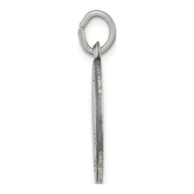 Sterling Silver Antiqued Saint Roch Medal Pendant – view 3