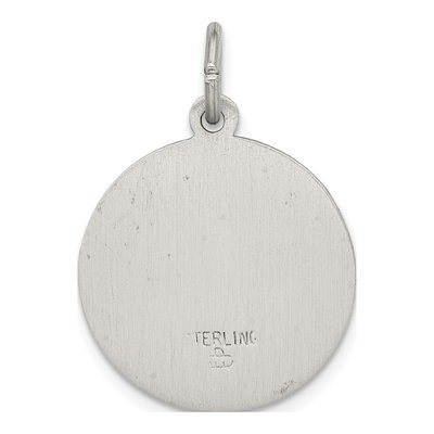 Sterling Silver Antiqued Saint Roch Medal Pendant – view 5