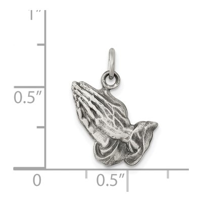 Sterling Silver Praying Hands Charm – view 4