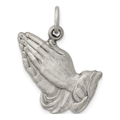 Sterling Silver Praying Hands Pendant
