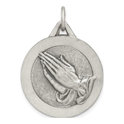 Sterling Silver Praying Hands Pendant