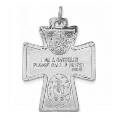 Sterling Silver 4-Way Reversible Medal Pendant – view 4