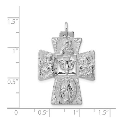Sterling Silver 4-Way Reversible Medal Pendant – view 5