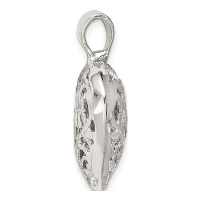 Sterling Silver Filigree Heart Pendant – view 3