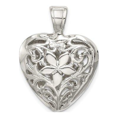 Sterling Silver Filigree Heart Pendant