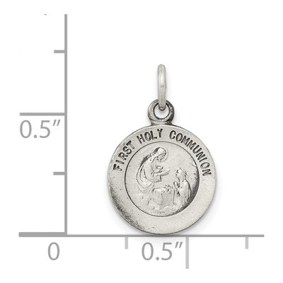 Sterling Silver First Communion Medal Pendant – view 4