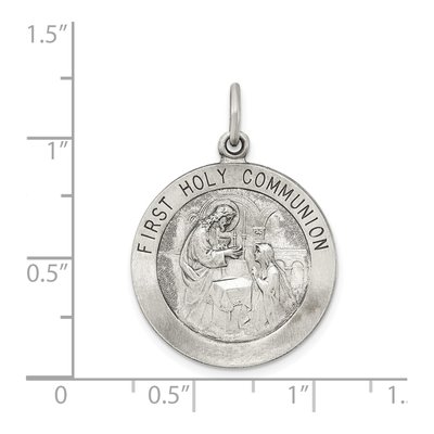 Sterling Silver First Holy Communion Medal Pendant – view 4