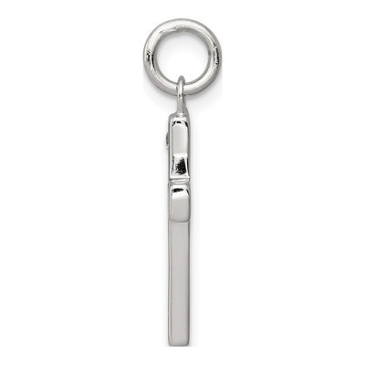 Sterling Silver CZ Faith Cross Charm – view 3