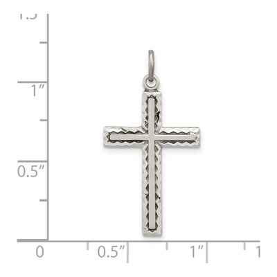 Sterling Silver Antiqued Cross Pendant – view 4