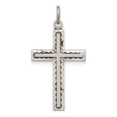 Sterling Silver Antiqued Cross Pendant