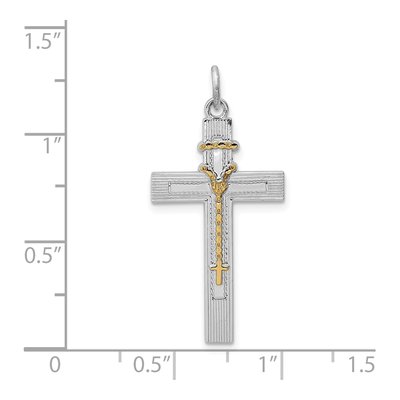 Sterling Silver Rosary Cross Pendant – view 4