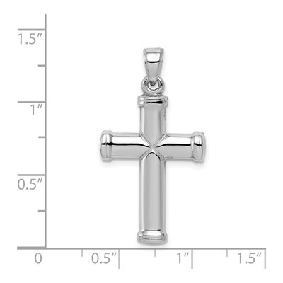Sterling Silver Reversible Hollow Cross Pendant – view 3