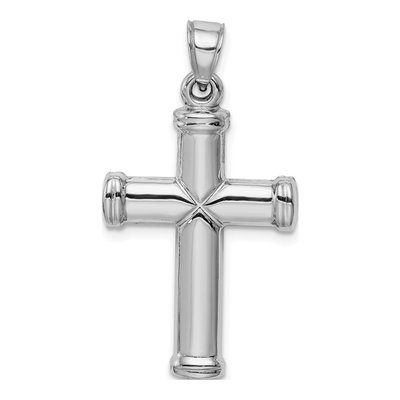 Sterling Silver Reversible Hollow Cross Pendant – view 4