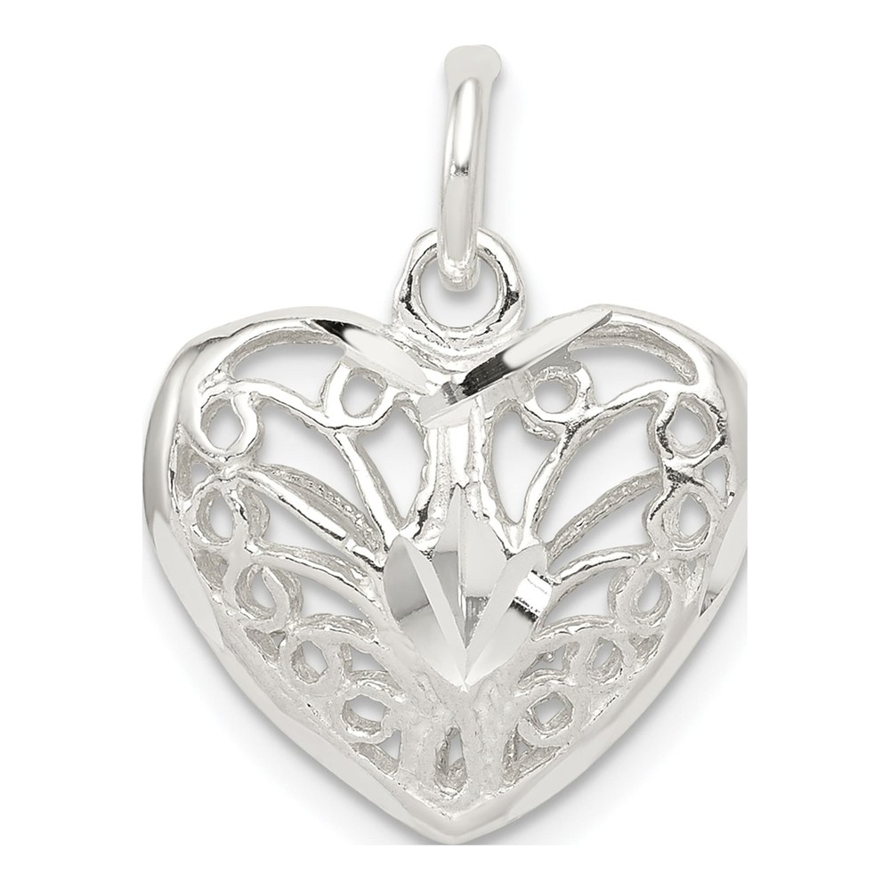Sterling Silver Filigree Heart Pendant