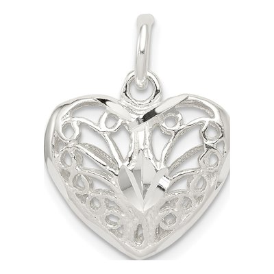 Sterling Silver Filigree Heart Pendant
