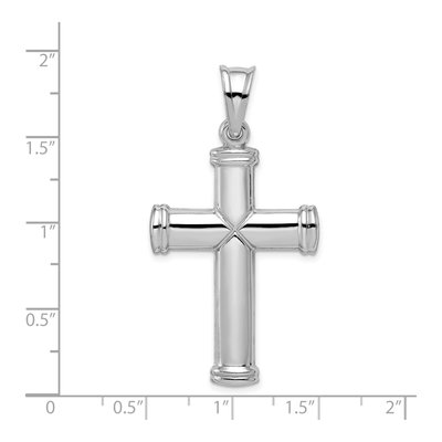 Sterling Silver Reversible Hollow Cross Pendant – view 4