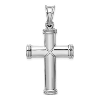 Sterling Silver Reversible Hollow Cross Pendant – view 5