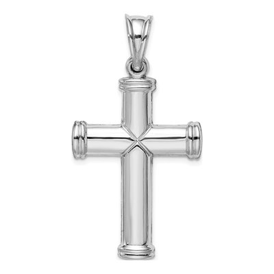 Sterling Silver Diamond-Cut Reversible Cross Pendant – view 4