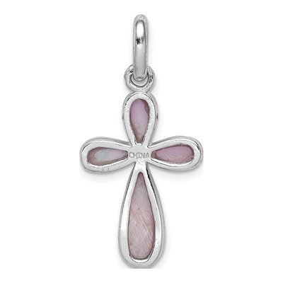 Sterling Silver Mother of Pearl Cross Pendant – view 4