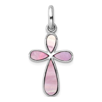 Sterling Silver Mother of Pearl Cross Pendant