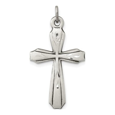 Sterling Silver Antiqued Cross Pendant