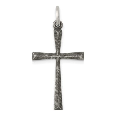 Sterling Silver Antiqued Cross Pendant