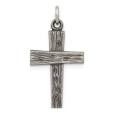 Sterling Silver Antiqued Cross Pendant