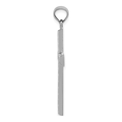 Sterling Silver Diamond-Cut Cross Pendant – view 3