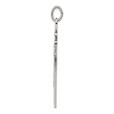 Sterling Silver Antiqued Rosary Cross Pendant – view 3