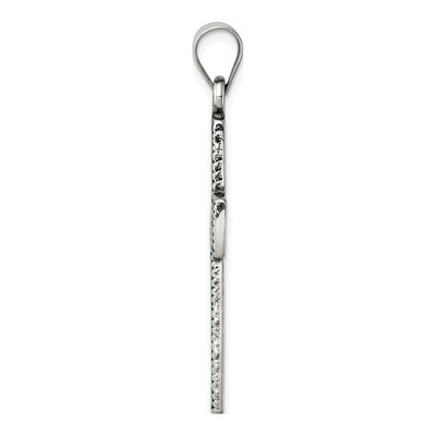 Sterling Silver Antiqued Scroll Cross Pendant – view 3