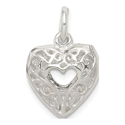 Sterling Silver Filigree Heart Pendant