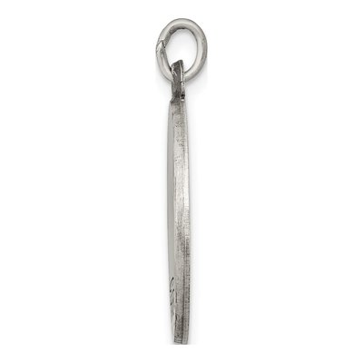 Sterling Silver Antiqued Confirmation Medal Pendant – view 3