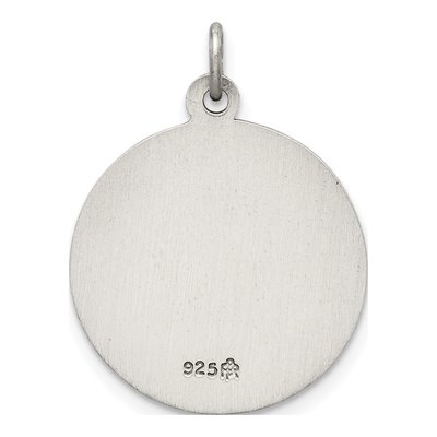 Sterling Silver Antiqued Confirmation Medal Pendant – view 5