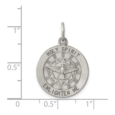 Sterling Silver Holy Spirit Medal Pendant – view 4