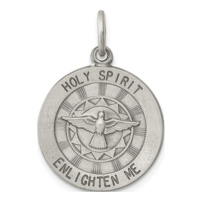 Sterling Silver Holy Spirit Medal Pendant