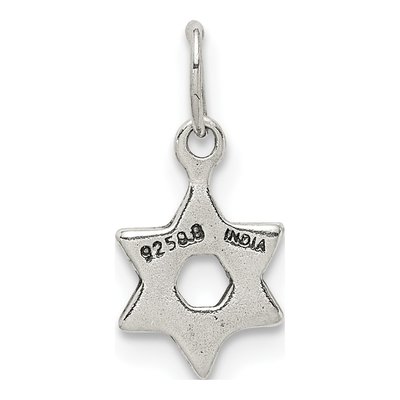 Sterling Silver Small Star of David Charm – view 5