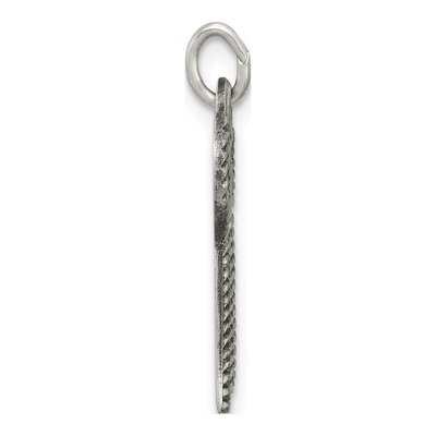 Sterling Silver Antiqued Chai Pendant – view 3