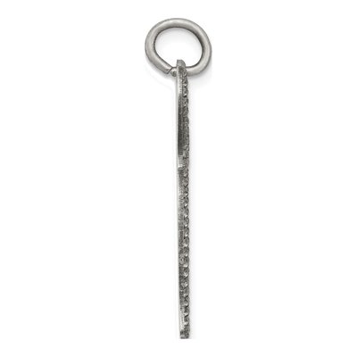 Sterling Silver Antiqued Chai Pendant – view 3