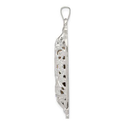 Sterling Silver Fancy Mezuzah Pendant – view 3