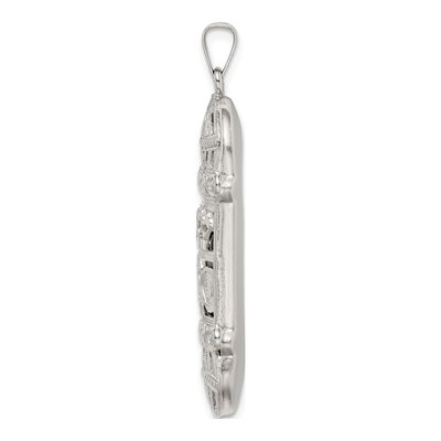 Sterling Silver Fancy Mezuzah Pendant – view 3