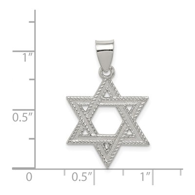 Sterling Silver Star of David Charm – view 4