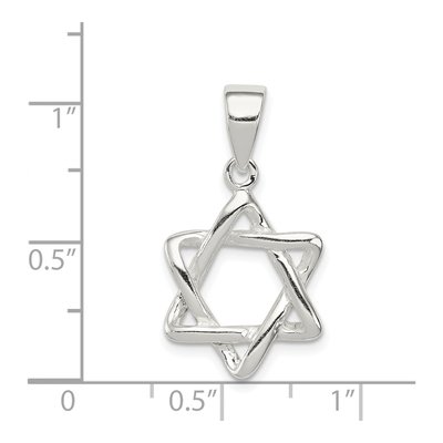 Sterling Silver 3-D Star of David Pendant – view 4