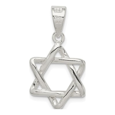 Sterling Silver 3-D Star of David Pendant – view 5