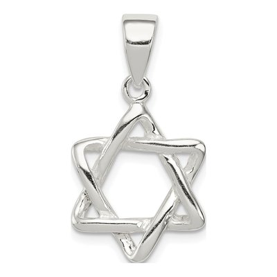 Sterling Silver 3-D Star of David Pendant