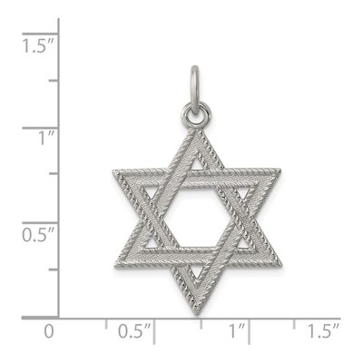 Sterling Silver Star of David Pendant – view 4