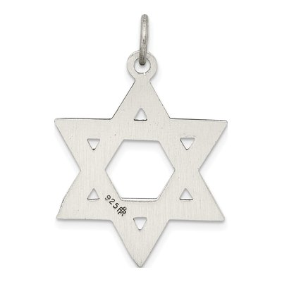 Sterling Silver Antiqued Star of David Charm – view 5
